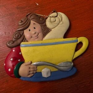 Charming Yellow Teacup Ornament